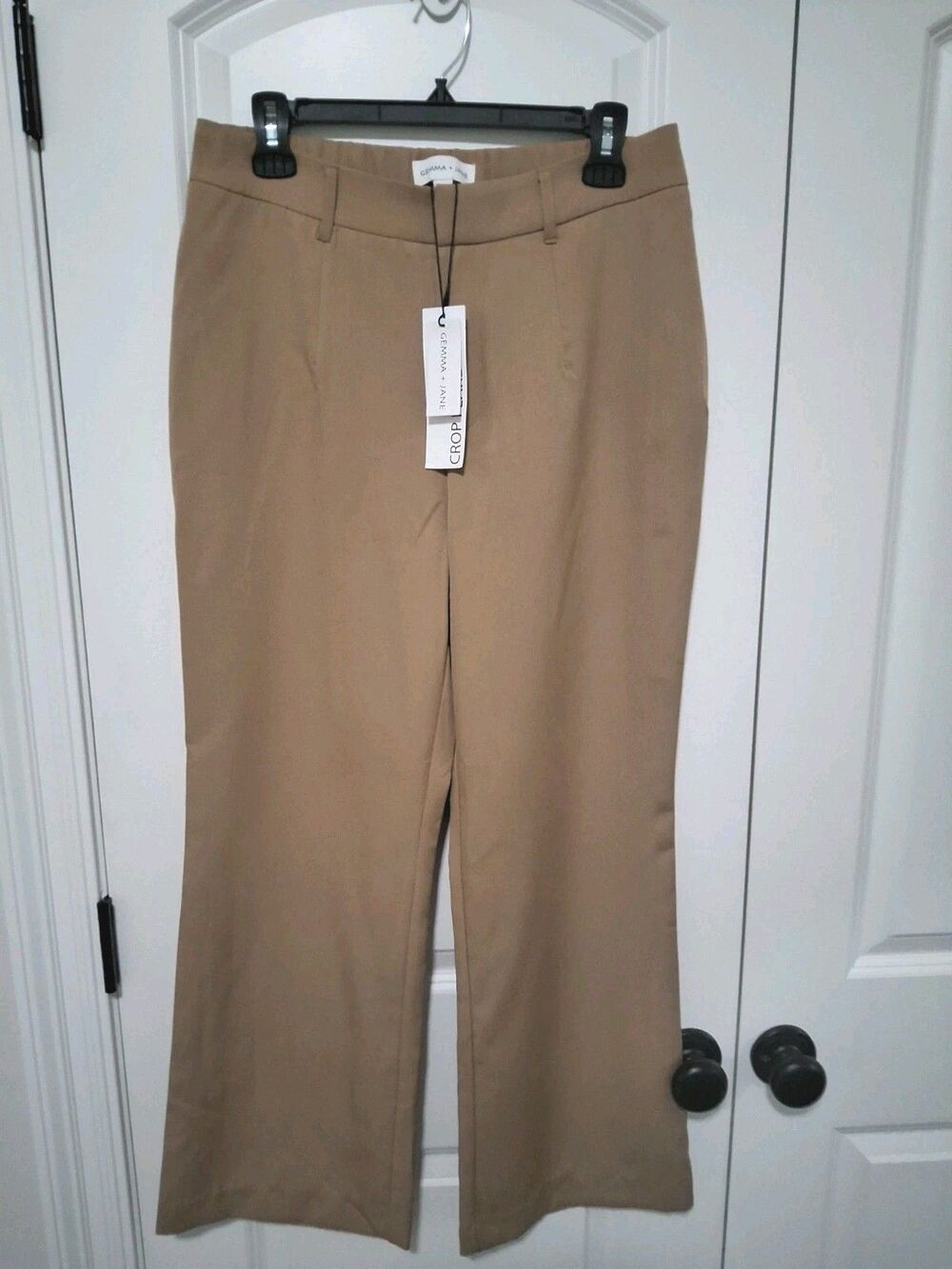 Gemma + Jane Womens Cropped Flare Pants, Brown, Medium, New w/Tag
